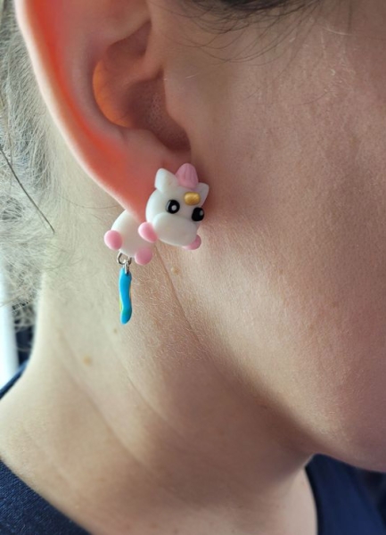 Einhorn Ohrstecker bunt